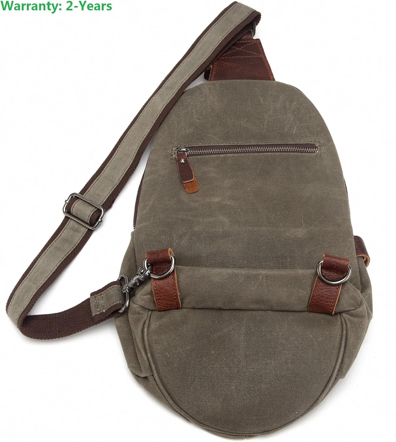 AOTIAN Unisex Sling Backpack Waxed Canvas Crossbody Bag Daypack 10 Liters, Height 14.5 Inches