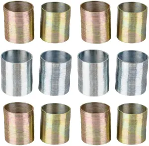 ArtCreativity Metal Coil Spring - 12 Pack - 1 Inch Silver and Gold Metal Coil Spring Set - Fun Birthday Party Favor for Kids, Cute Coil Spring Prize, Goody Bag Fillers, Stocking Stuffers, Novelty Gift