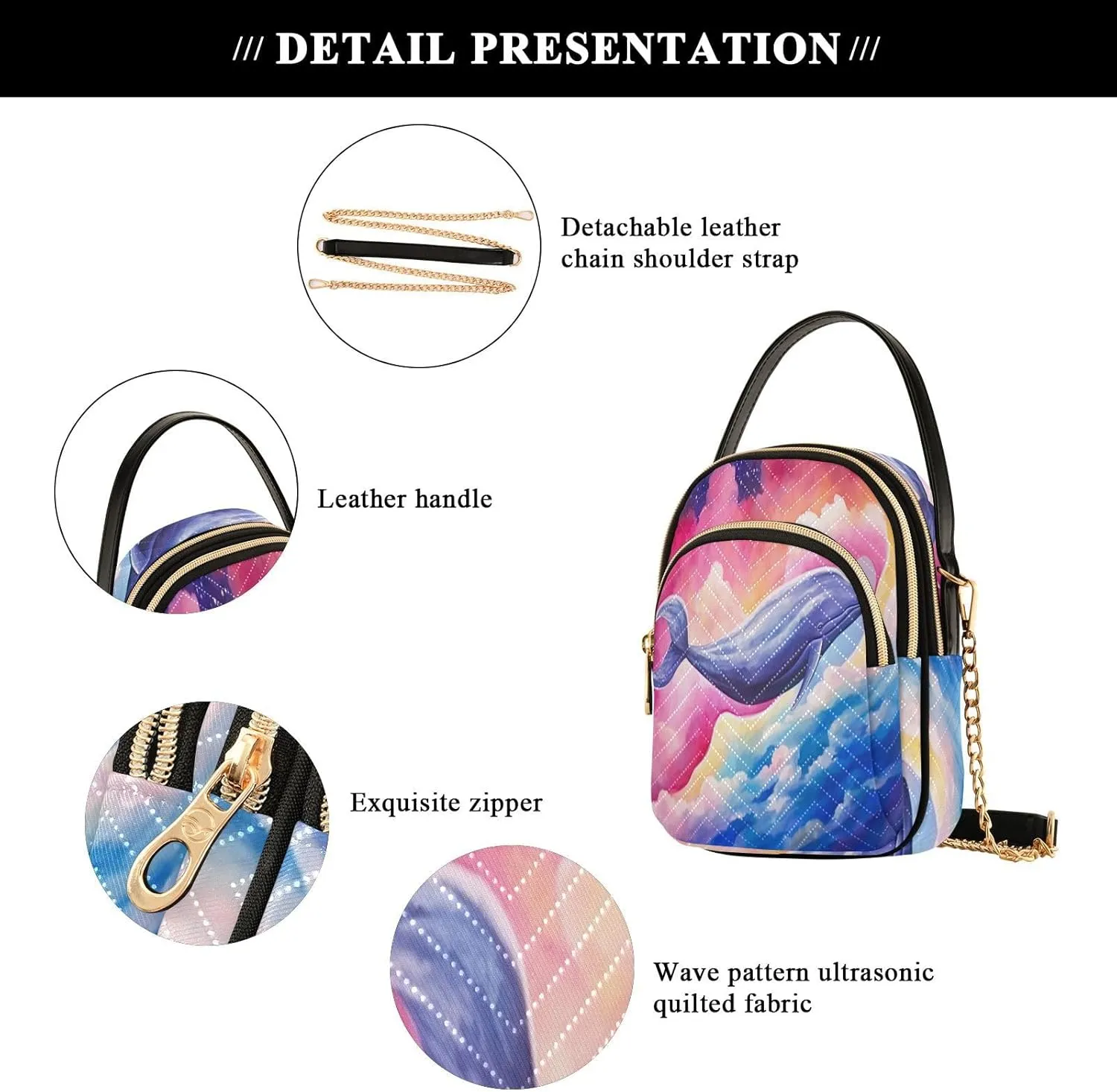 Autumn Beautiful Fallen Leaves Women Crossbody Handbag, Crossbody Bag with Pockets, Fall Crossbody Purse