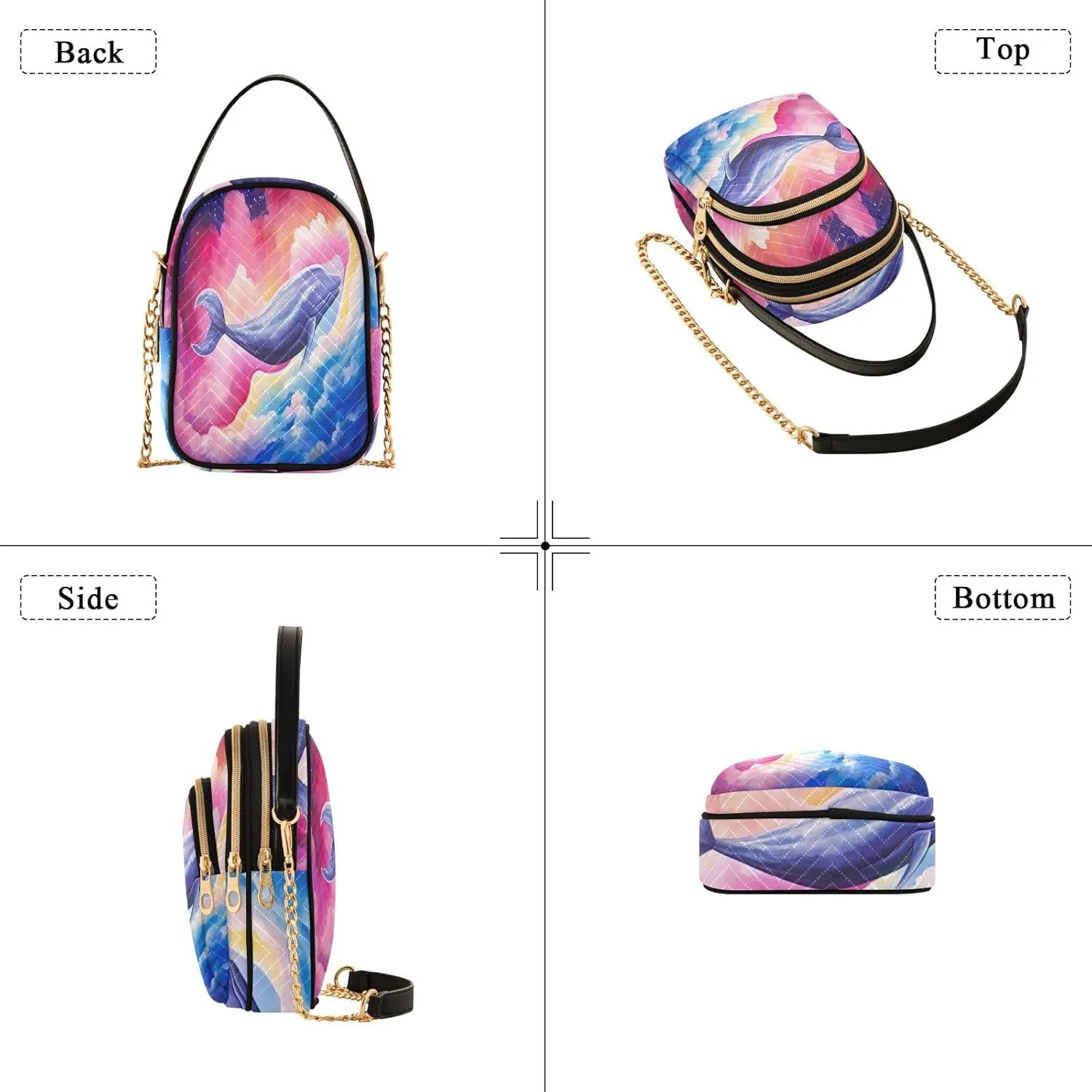 Autumn Beautiful Fallen Leaves Women Crossbody Handbag, Crossbody Bag with Pockets, Fall Crossbody Purse