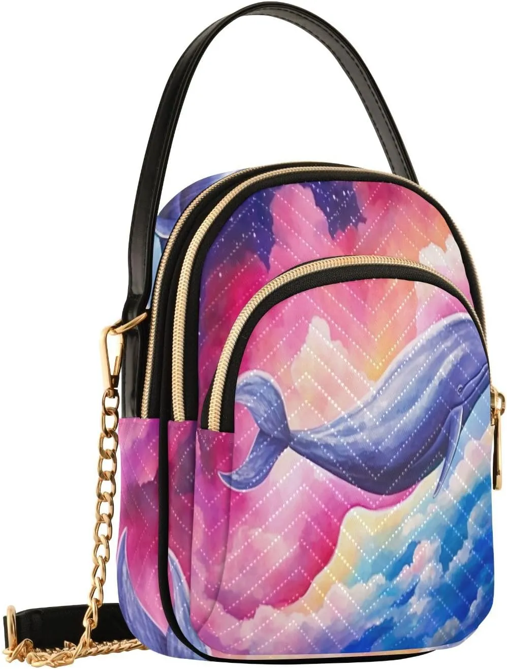 Autumn Beautiful Fallen Leaves Women Crossbody Handbag, Crossbody Bag with Pockets, Fall Crossbody Purse