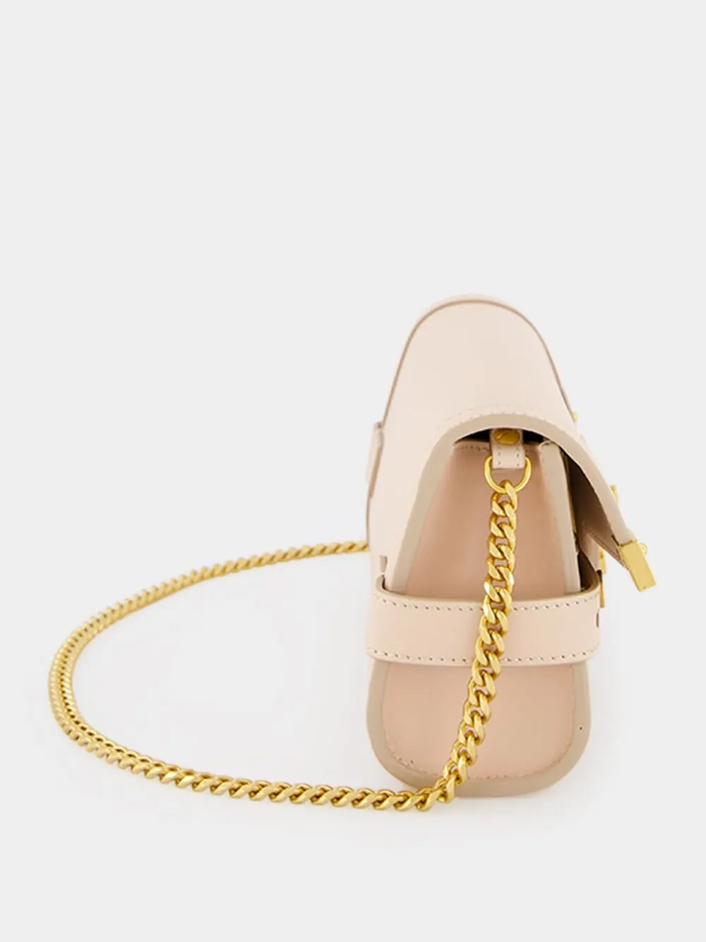 B-Buzz Beige Leather Clutch