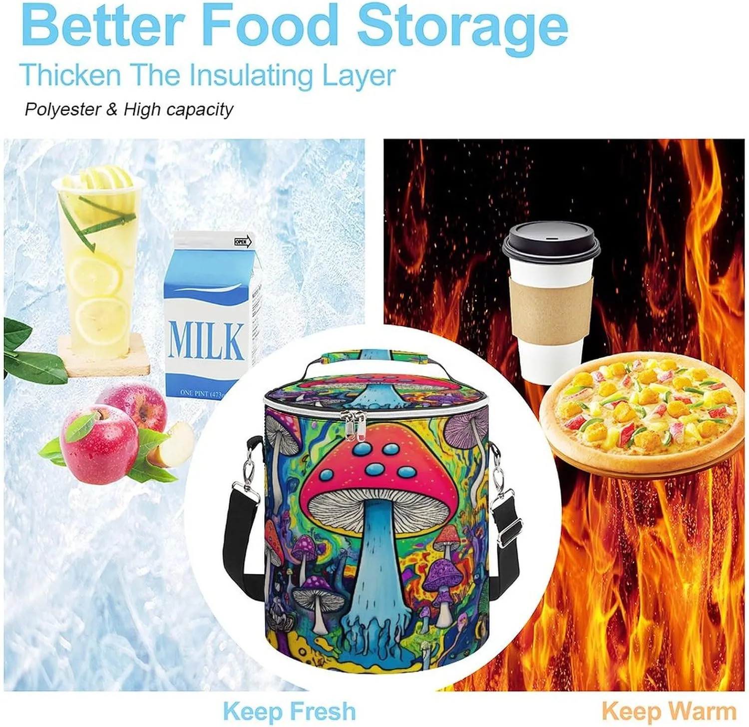 Backpack Cooler with Shoulder Strap, Insulated Cooler Bag for Outdoor Accessories