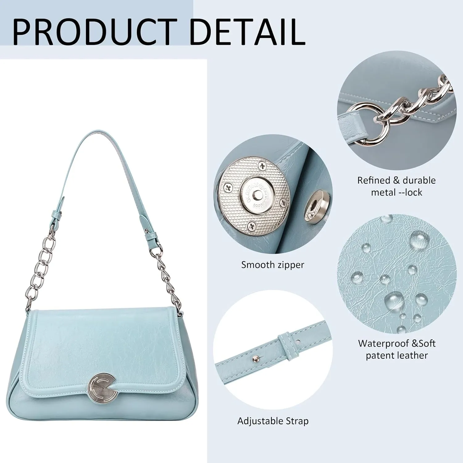 BADDIES Fashion Shoulder Bag For Women,Vegan Leather Crossbody Purse,Chic Medium Dumpling Handbag Purse