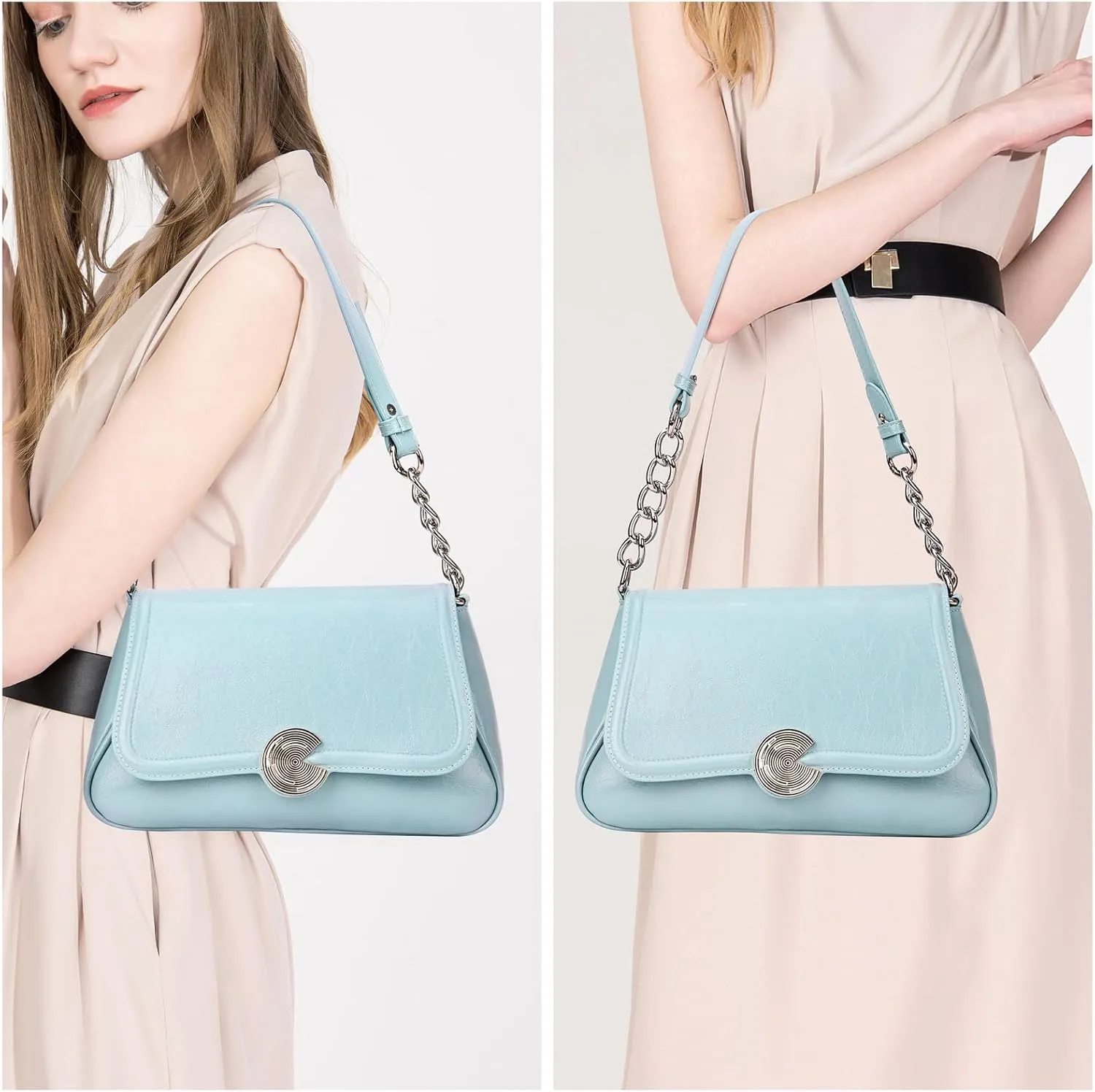 BADDIES Fashion Shoulder Bag For Women,Vegan Leather Crossbody Purse,Chic Medium Dumpling Handbag Purse