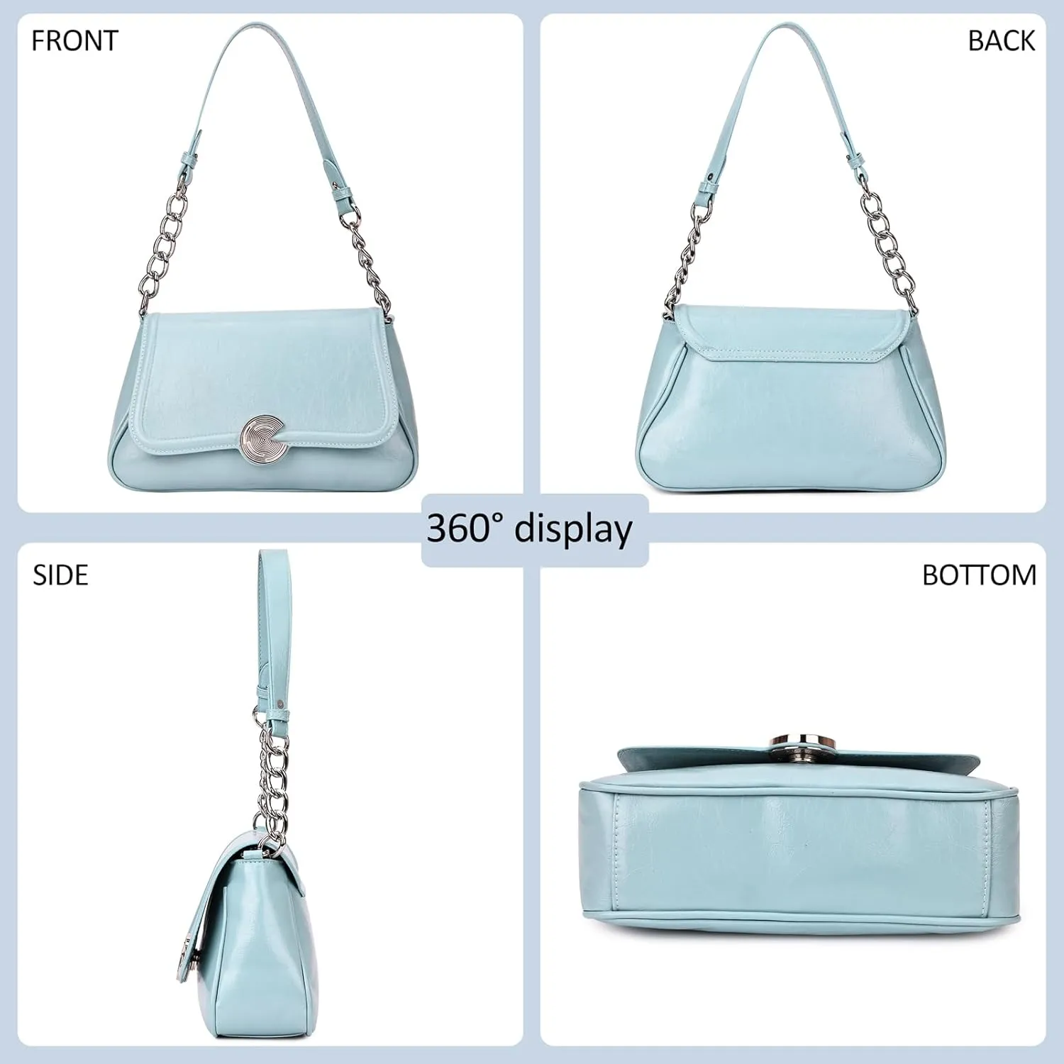 BADDIES Fashion Shoulder Bag For Women,Vegan Leather Crossbody Purse,Chic Medium Dumpling Handbag Purse