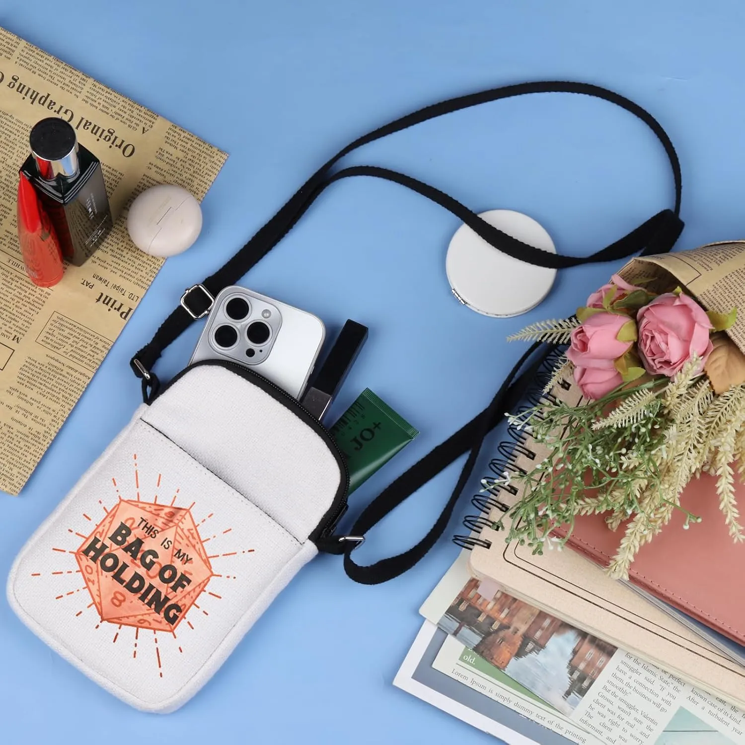 Bag Of Holding Crossbody Bag DND Dice Canvas Crossbody Bag DM GiftDnD Bag of Holding Inspired Gift Tabletop Game RPG Gift