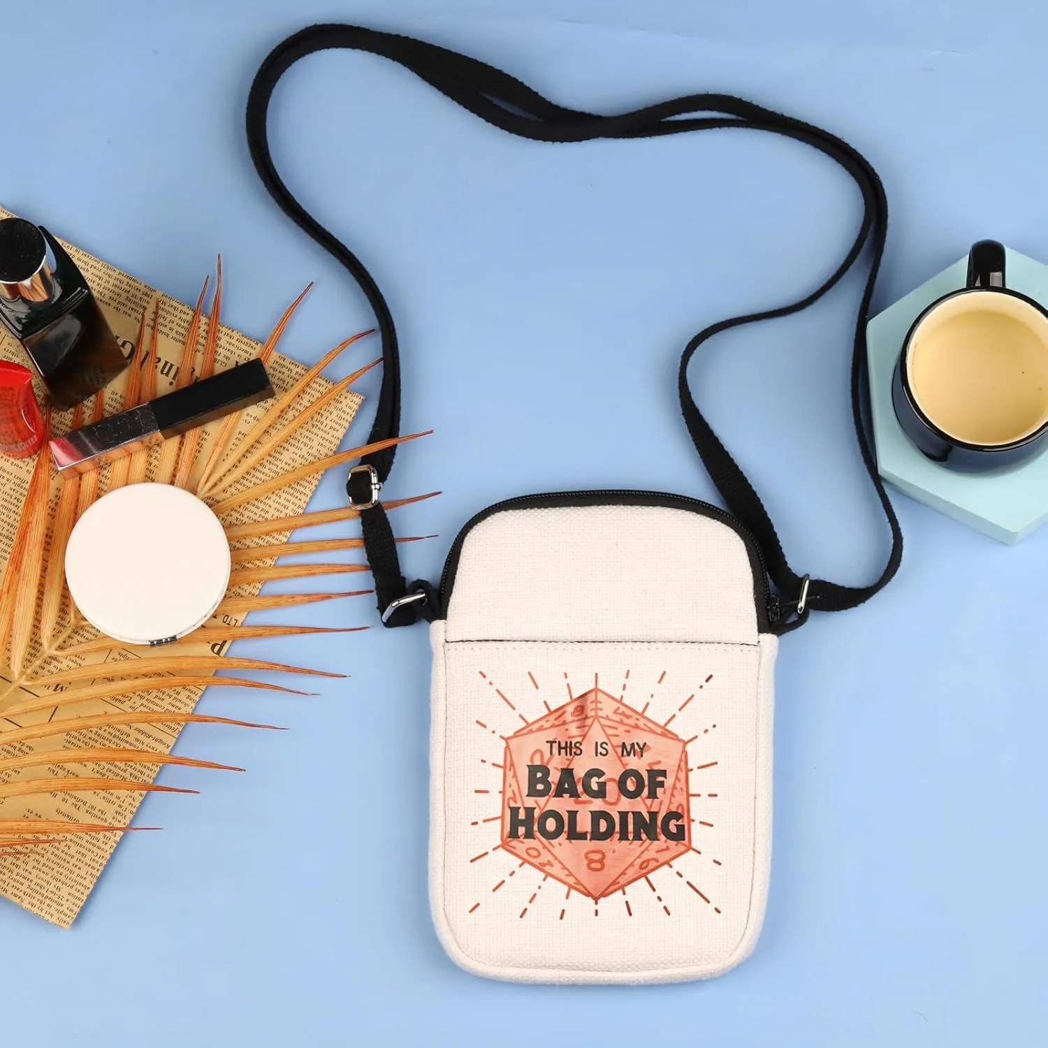 Bag Of Holding Crossbody Bag DND Dice Canvas Crossbody Bag DM GiftDnD Bag of Holding Inspired Gift Tabletop Game RPG Gift