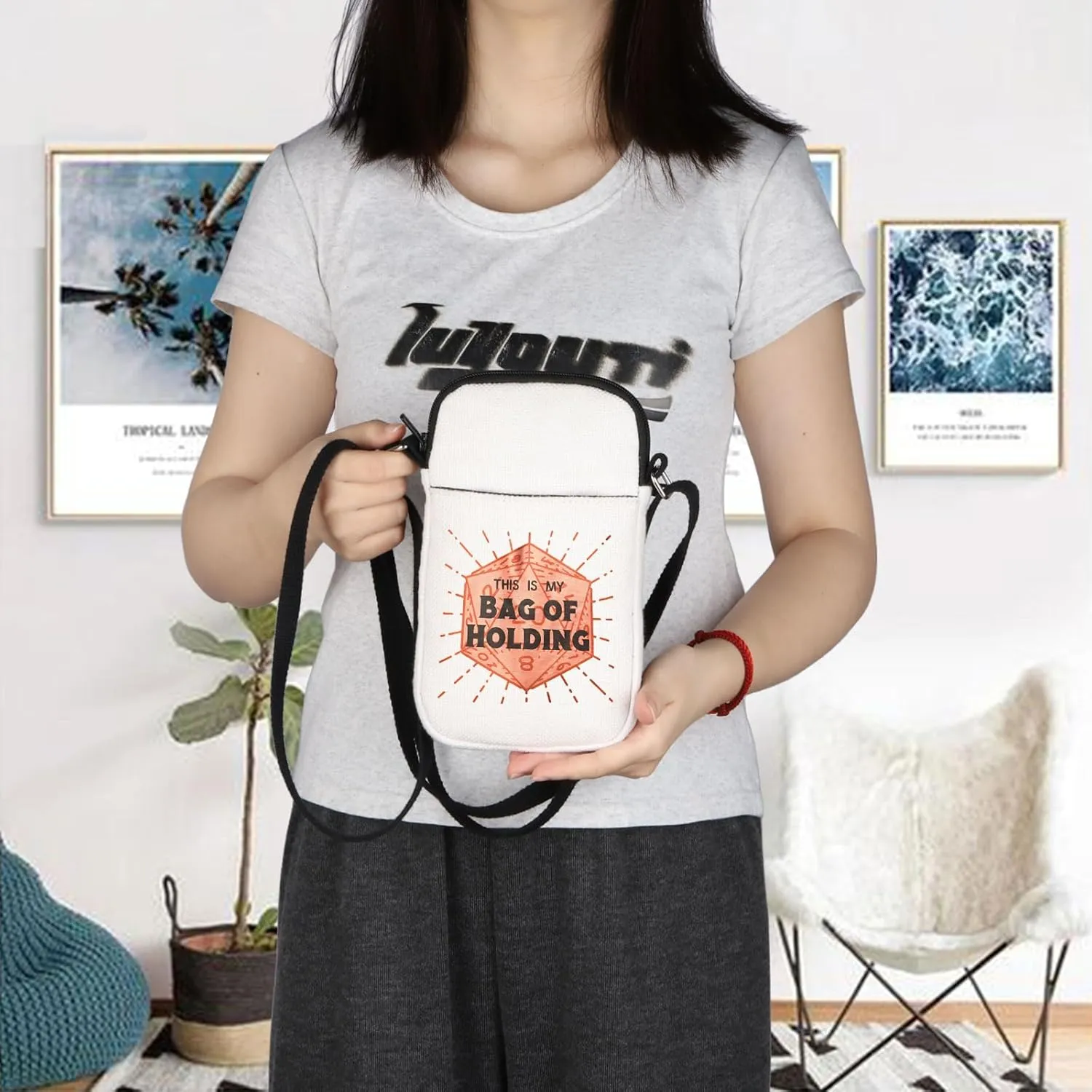 Bag Of Holding Crossbody Bag DND Dice Canvas Crossbody Bag DM GiftDnD Bag of Holding Inspired Gift Tabletop Game RPG Gift