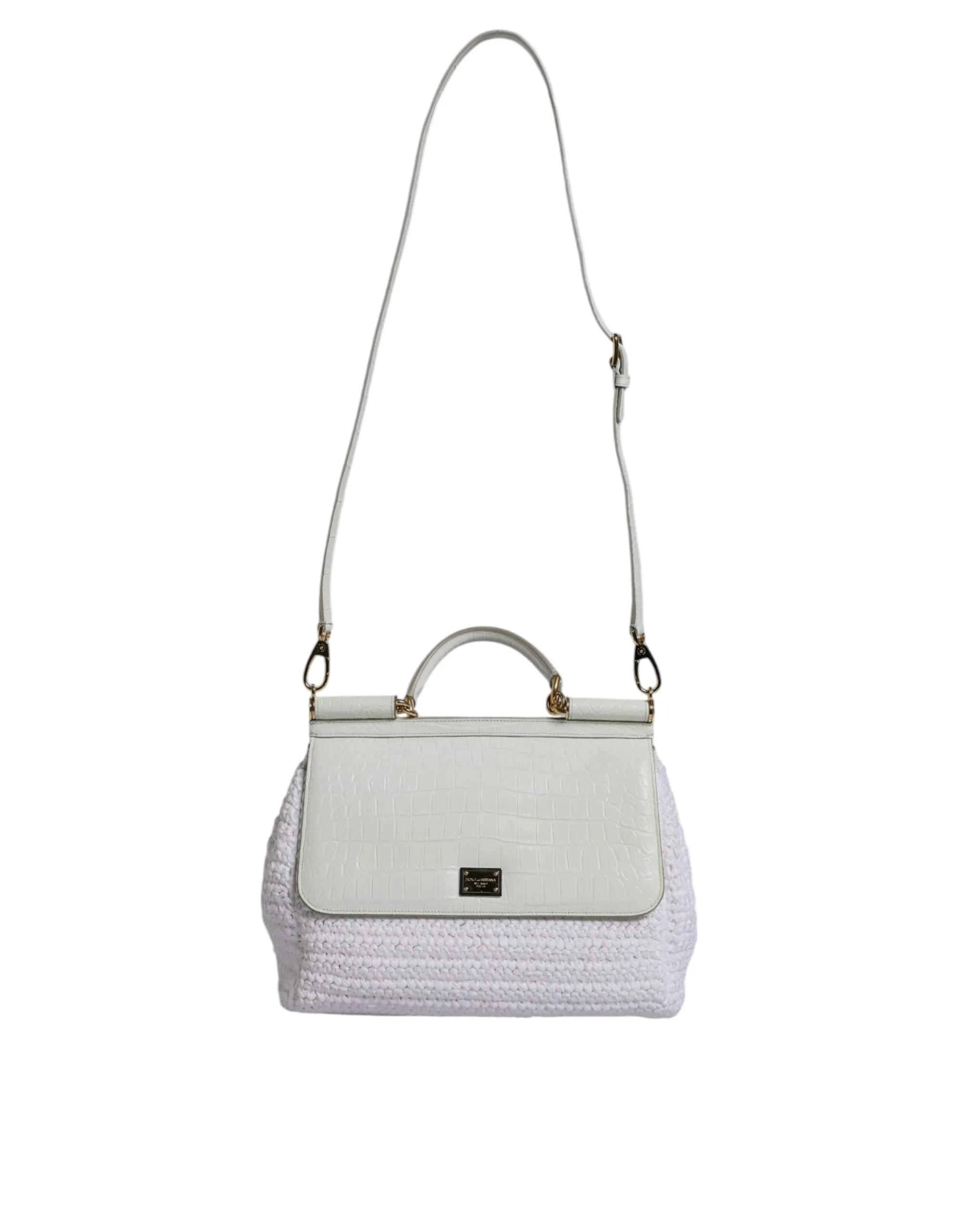 Bag Rafia Top Crossbody Gabbana Large variety Popular picks Leather & White Handle Dolce