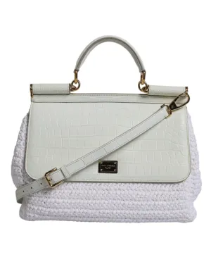 Bag Rafia Top Crossbody Gabbana Large variety Popular picks Leather & White Handle Dolce