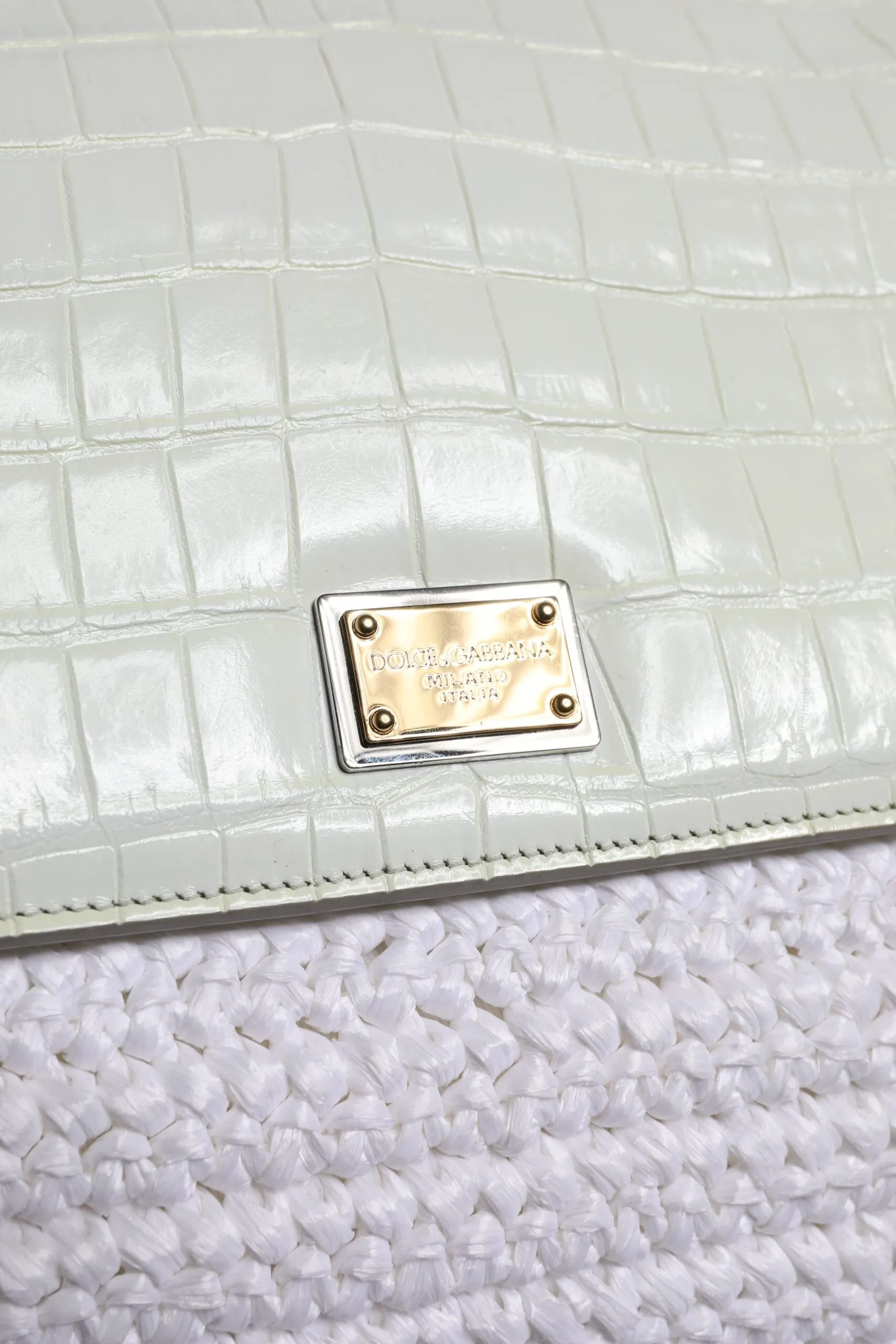 Bag Rafia Top Crossbody Gabbana Large variety Popular picks Leather & White Handle Dolce