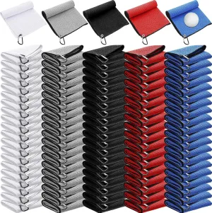 Batiyeer Golf Towels Bulk for Bags 16'' x 16'' Microfiber Waffle Pattern Golf Towel with Clipfor Mini Tournament, Club, Yoga, Fitness
