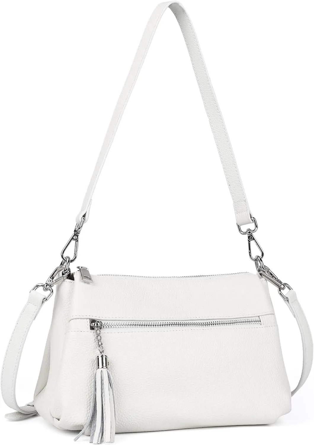 befen Genuine Leather Crossbody Hobo Purses for Women, Ladies Shoulder Bags Handbags with 2 Shoulder Straps