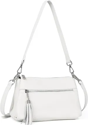 befen Genuine Leather Crossbody Hobo Purses for Women, Ladies Shoulder Bags Handbags with 2 Shoulder Straps