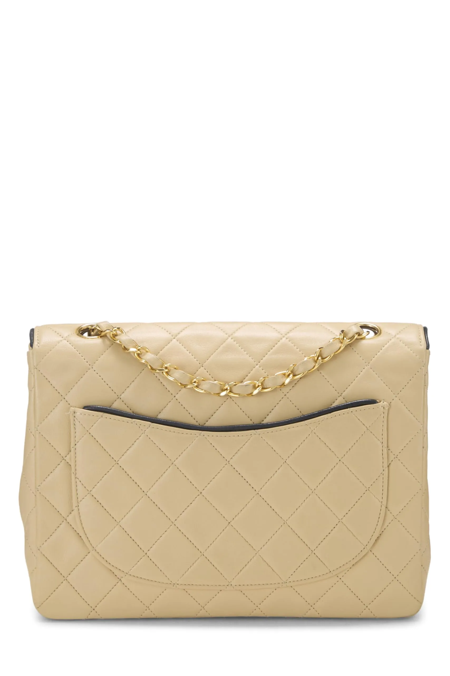 Beige Piped Quick delivery Power-efficient Beige Quilted Half Lambskin  Chanel, Small, Flap