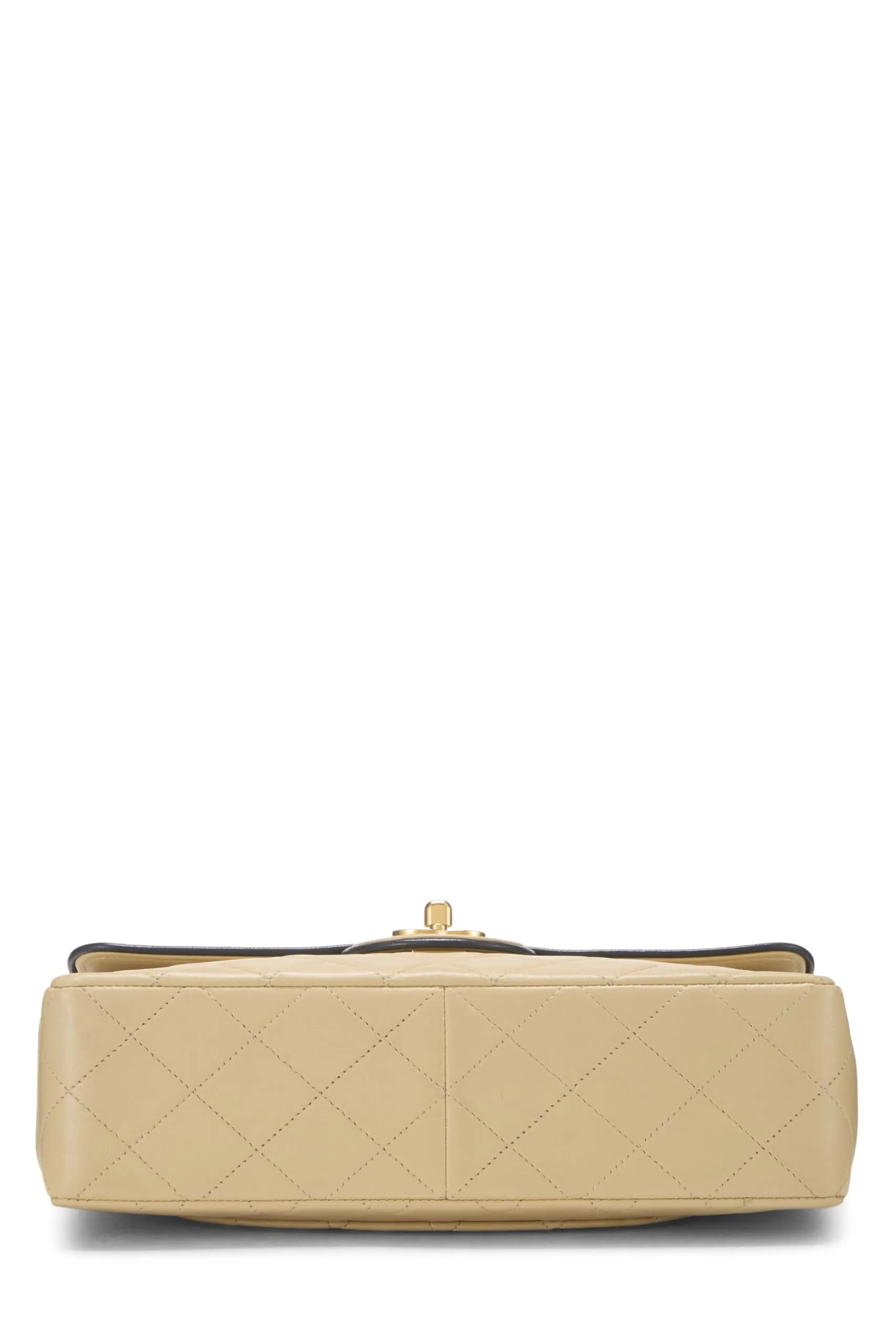 Beige Piped Quick delivery Power-efficient Beige Quilted Half Lambskin  Chanel, Small, Flap