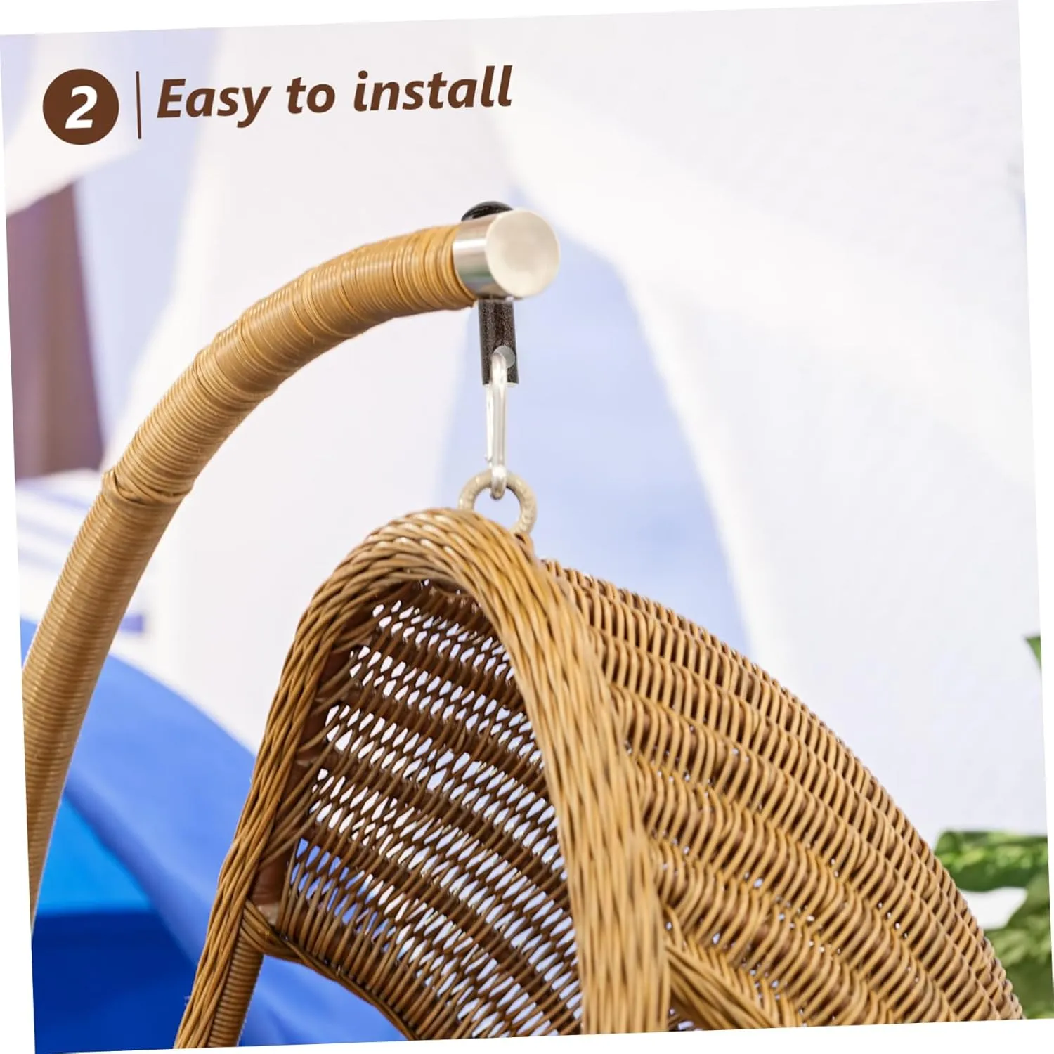 BESPORTBLE 3pcs Hammock Chair Pin Accessory Heavy Duty Metal Swing Hook for Secure Suspension for Porch Swings and Outdoor Relaxation Sturdy Design for Easy Setup and Stability
