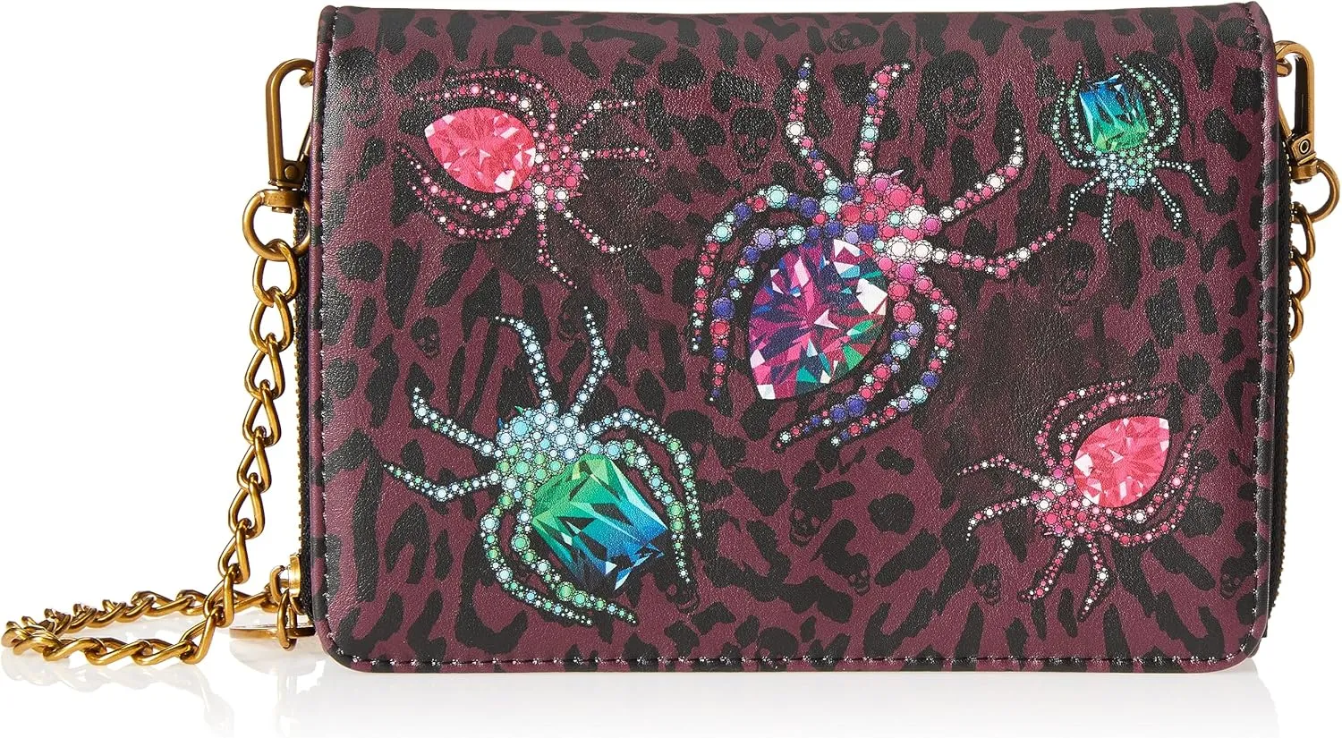 Betsey Johnson Spider Wallet Crossbody, Purple
