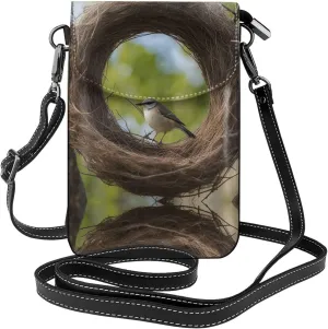 Birds Nest Lightweight Small Crossbody Bags Cell Phone Purses Travel Pouch Shoulder Bag For Women