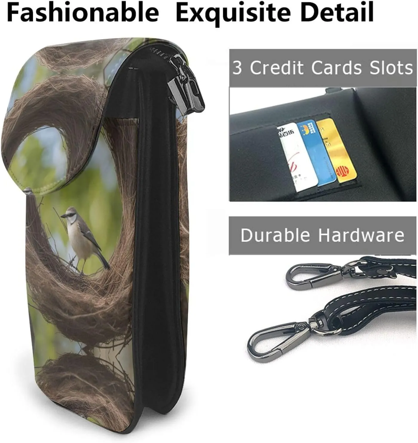 Birds Nest Lightweight Small Crossbody Bags Cell Phone Purses Travel Pouch Shoulder Bag For Women