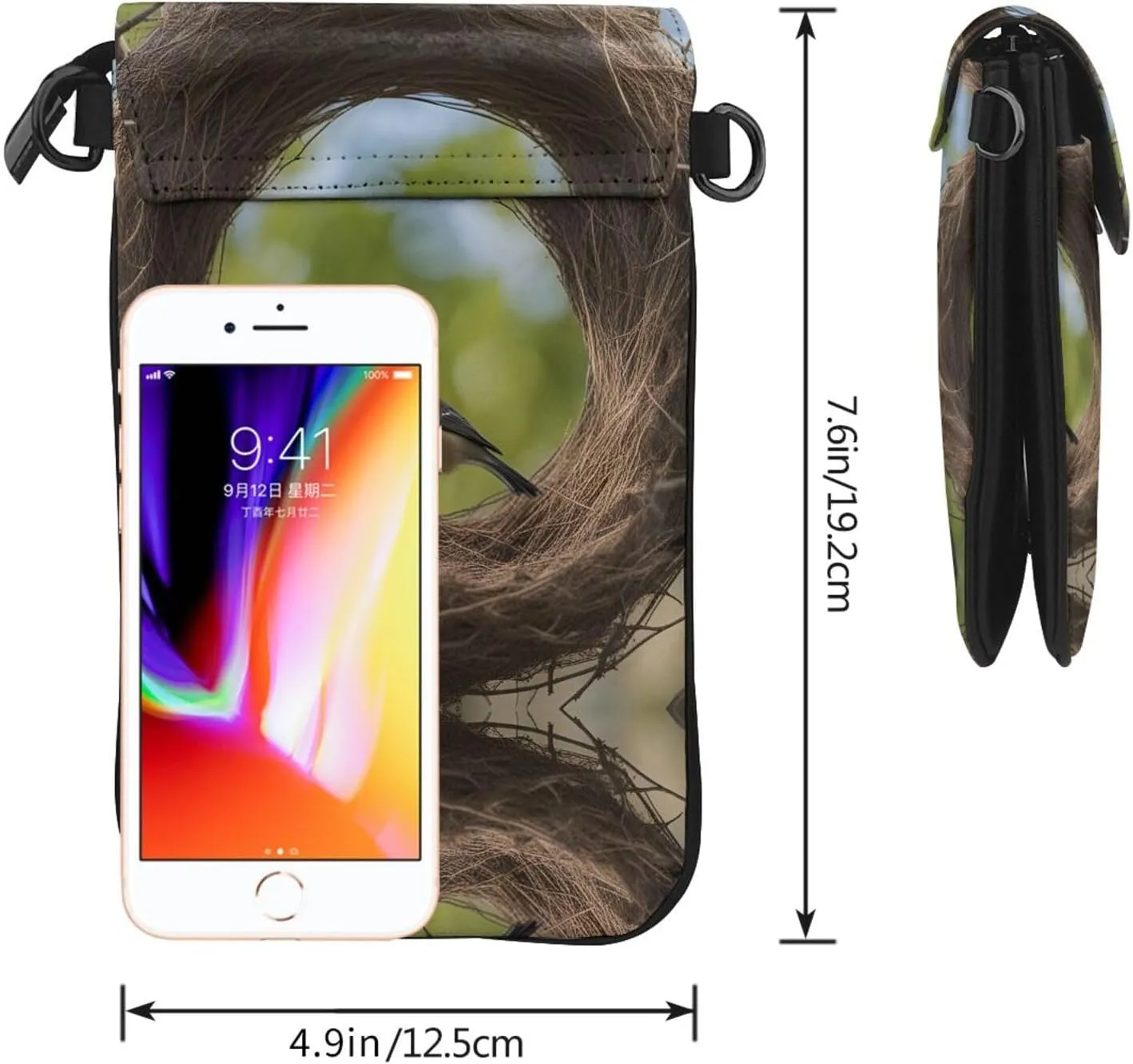 Birds Nest Lightweight Small Crossbody Bags Cell Phone Purses Travel Pouch Shoulder Bag For Women