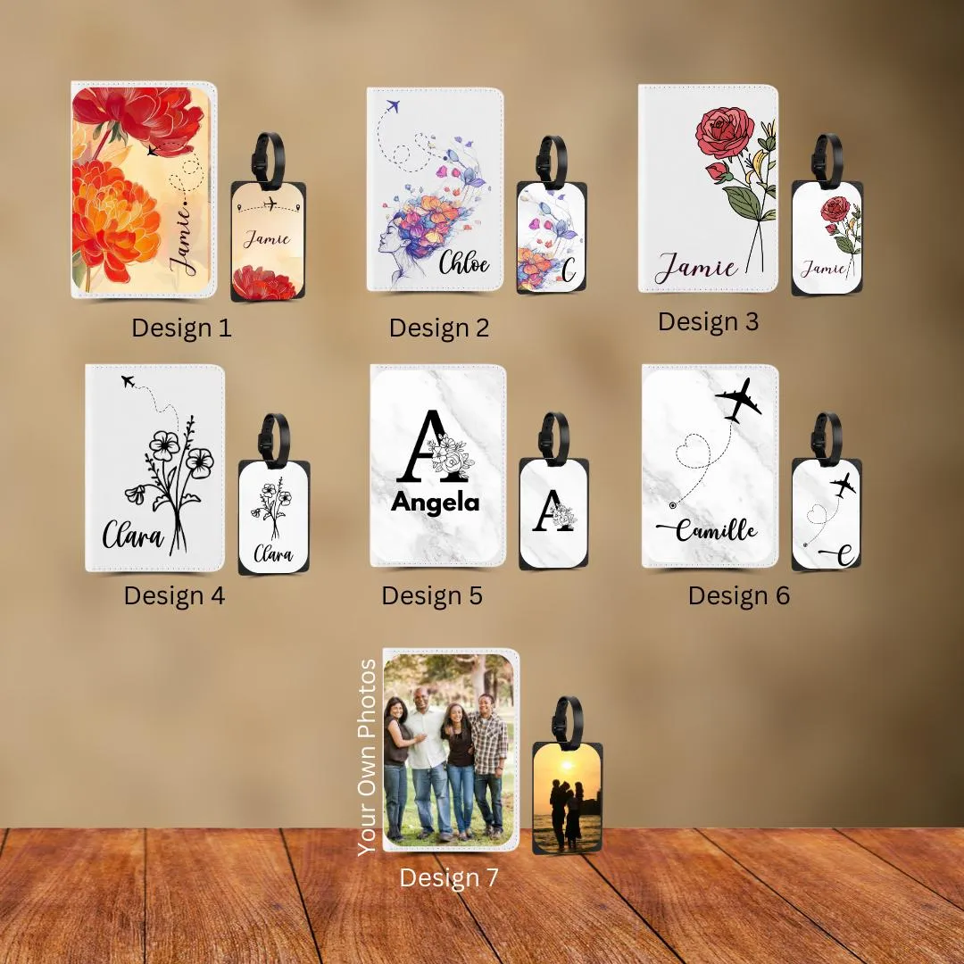 Birth Flower Passport Cover & Luggage Tag