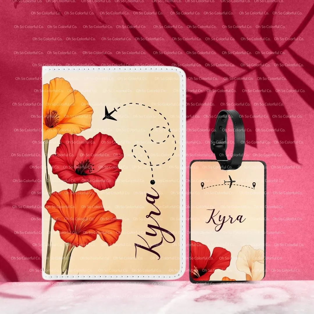 Birth Flower Passport Cover & Luggage Tag
