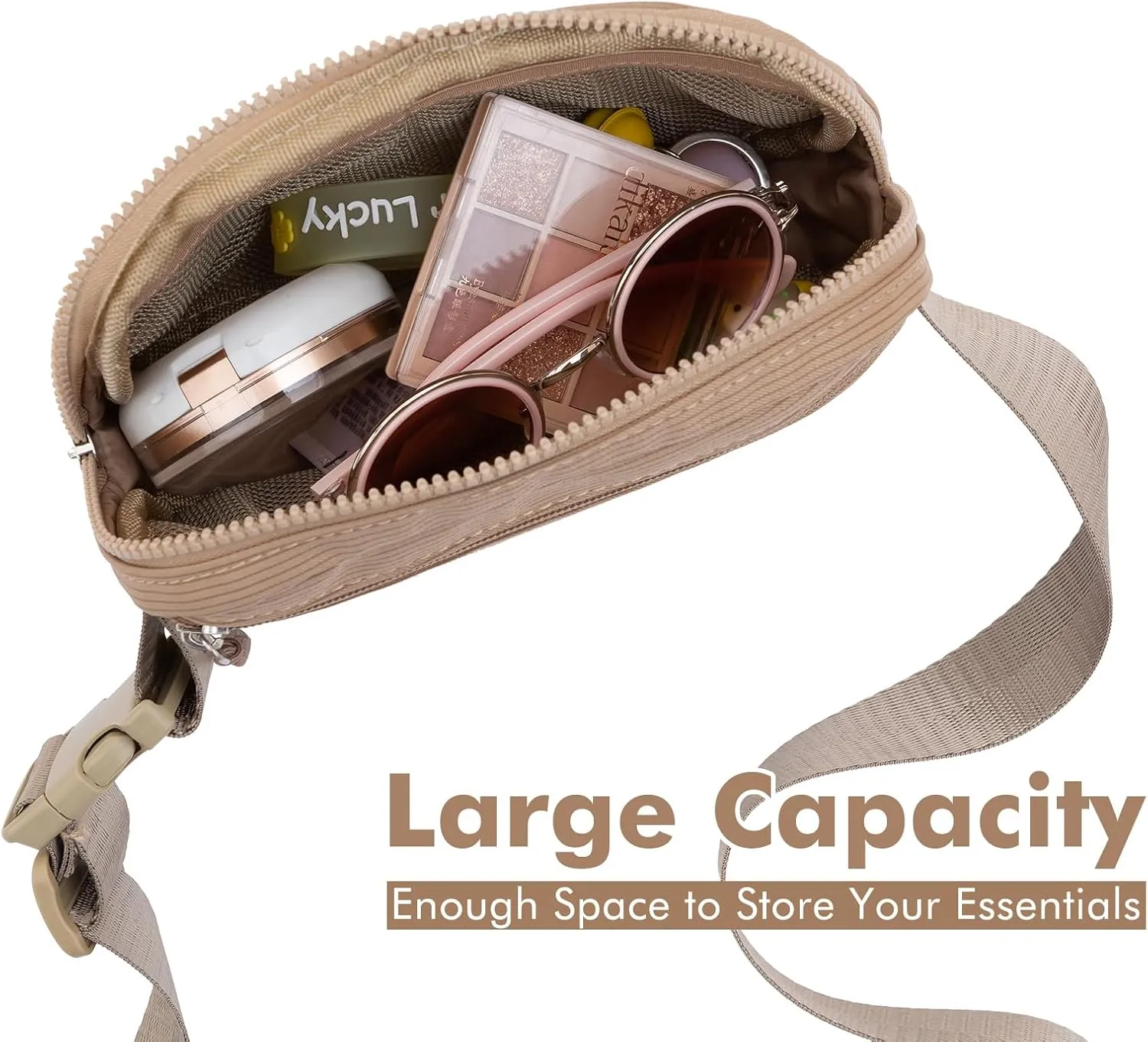 Birthday Gifts for 6 7 8 9 10 11 12 13 14 15 Year Old Girls,Belt Bag Fanny Pack Crossbody Bags ，Purse for Kids,Cute Teen Trendy Stuff Travel Essentials，Letter Belt Bag For Girls (Coffee)