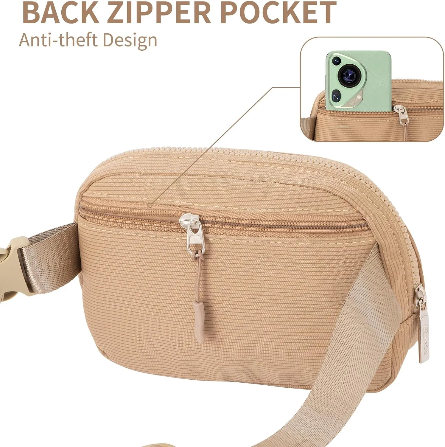 Birthday Gifts for 6 7 8 9 10 11 12 13 14 15 Year Old Girls,Belt Bag Fanny Pack Crossbody Bags ，Purse for Kids,Cute Teen Trendy Stuff Travel Essentials，Letter Belt Bag For Girls (Coffee)