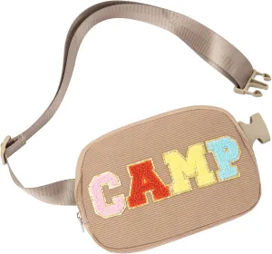 Birthday Gifts for 6 7 8 9 10 11 12 13 14 15 Year Old Girls,Belt Bag Fanny Pack Crossbody Bags ，Purse for Kids,Cute Teen Trendy Stuff Travel Essentials，Letter Belt Bag For Girls (Coffee)