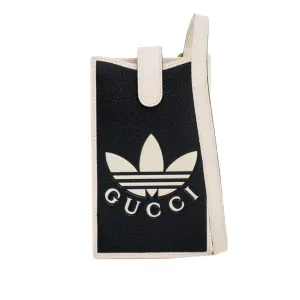 Black Gucci Adidas Leather Phone Case Crossbody