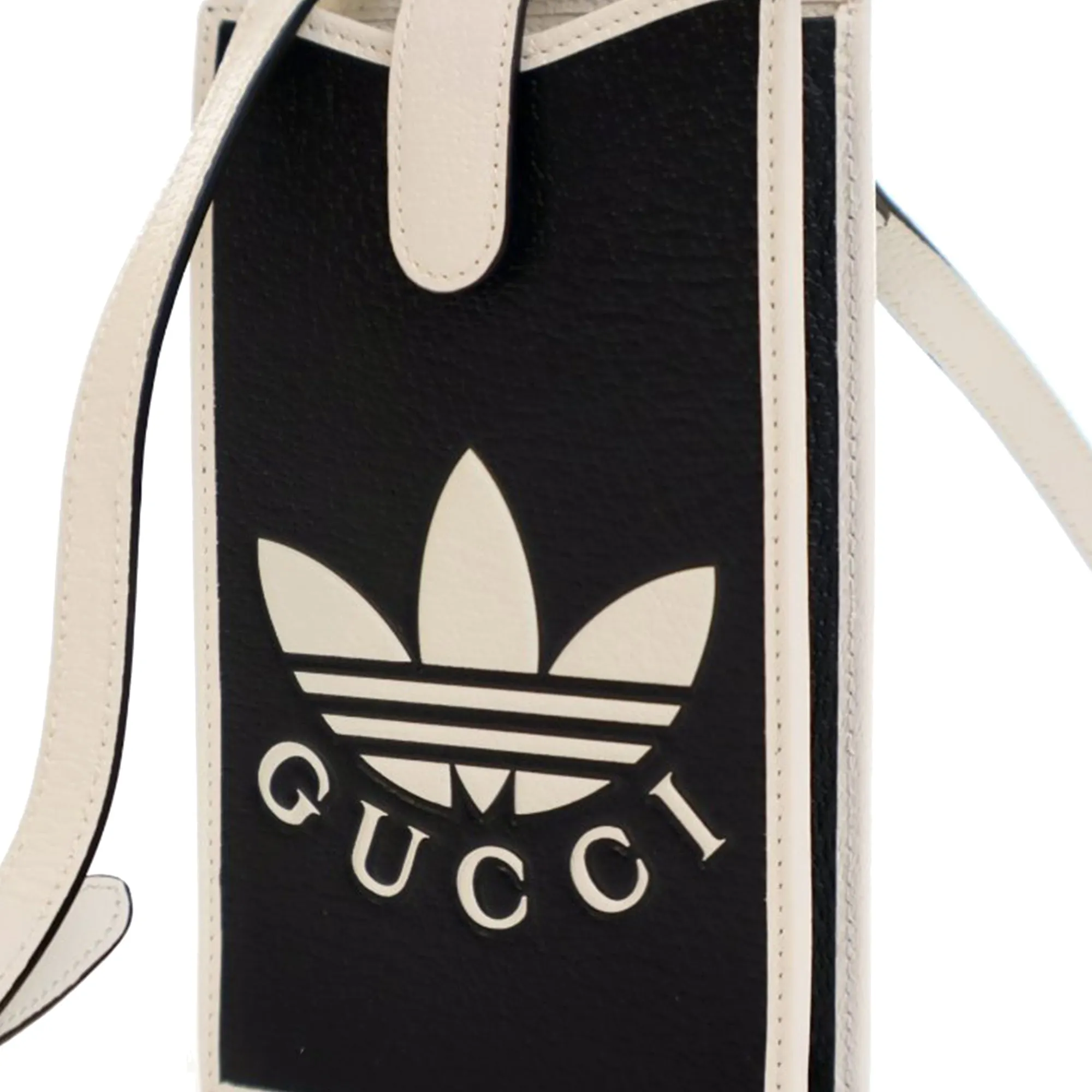 Black Gucci Adidas Leather Phone Case Crossbody