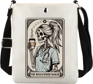 BLUPARK Registered Nurse Crossbody Bag Registered Nurse's Tarot Card Handbag For Fall RN Nurse Bag Funny Gift for RN Nurse