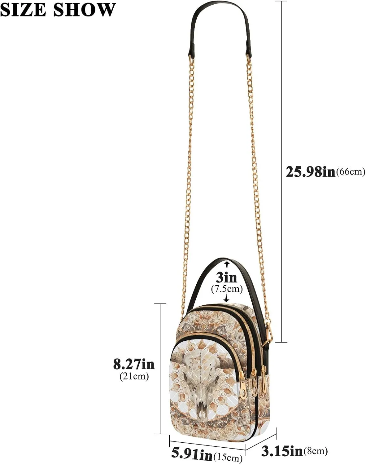 Boho Womens Shoulder Bags Crossbody Chain Strap Crossbody Bag