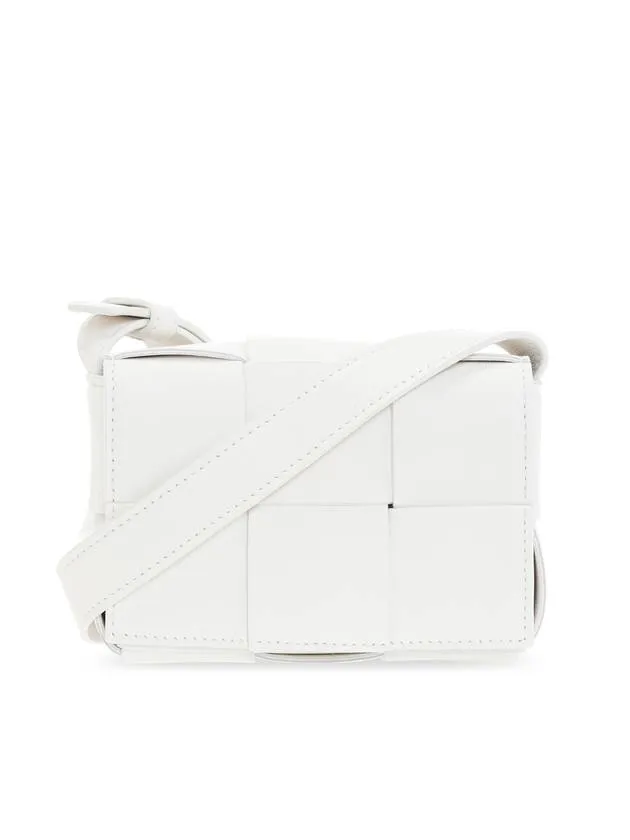 Bottega Veneta Intrecciato Cassette Small Cross Bag White