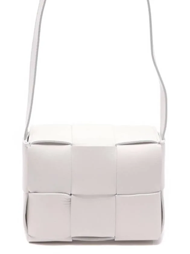 Bottega Veneta Intrecciato Cassette Small Cross Bag White
