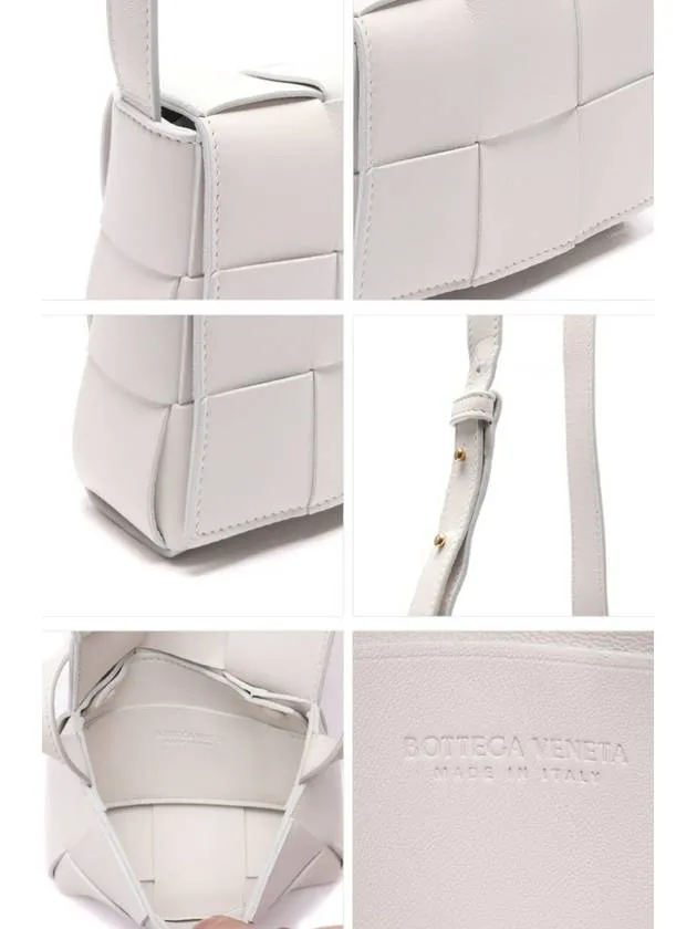 Bottega Veneta Intrecciato Cassette Small Cross Bag White