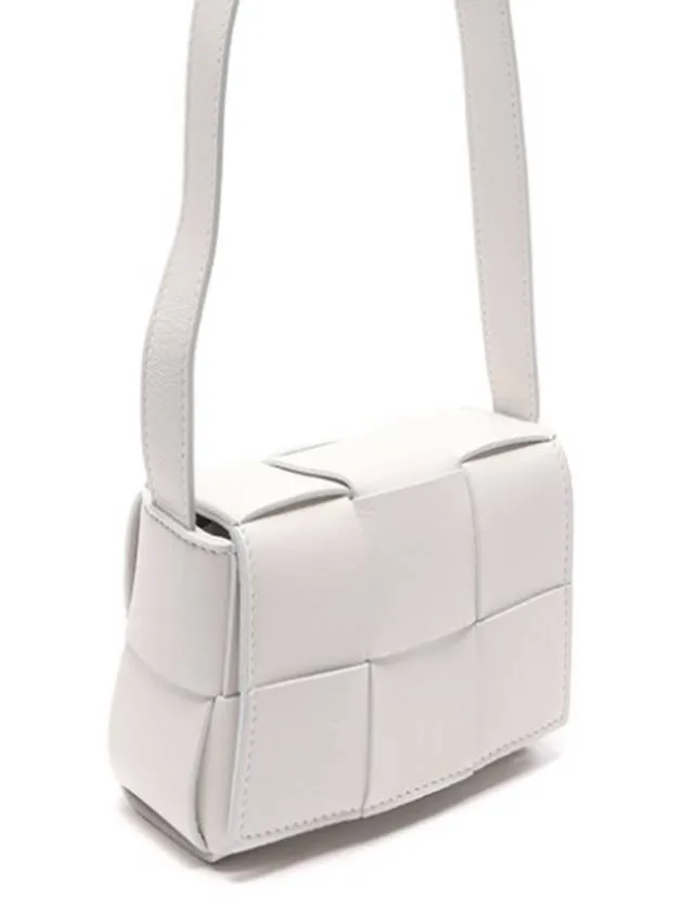 Bottega Veneta Intrecciato Cassette Small Cross Bag White