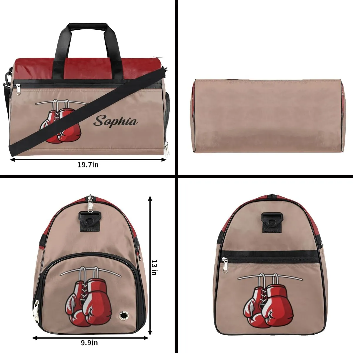Boxing Sports Bag Gym Bag for Adults Personalized Duffel Bag for Men Large luggage Bags for Women Travel Tote Bag Gym Accessories for Men Women