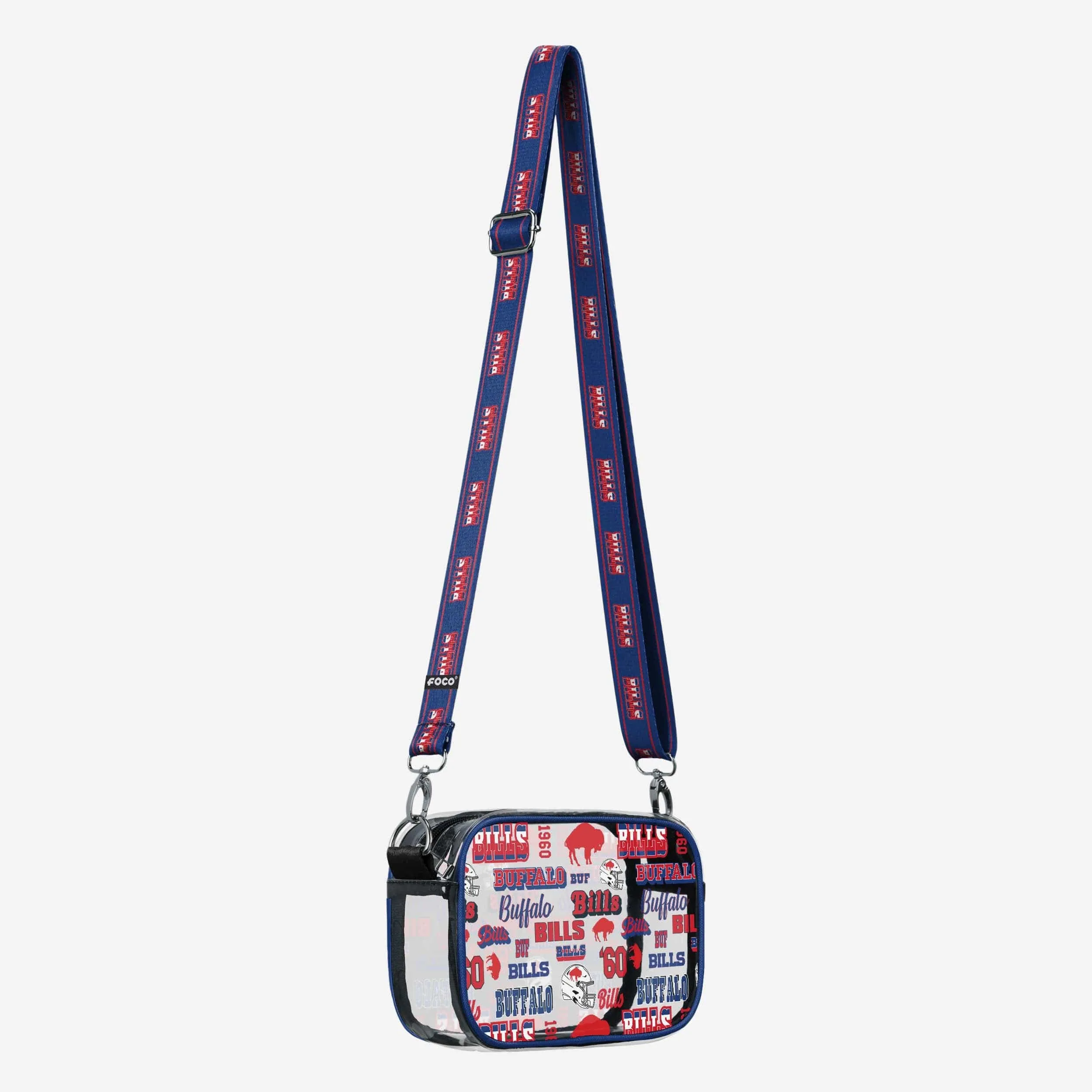 Buffalo Bills Repeat Retro Print Clear Crossbody Bag