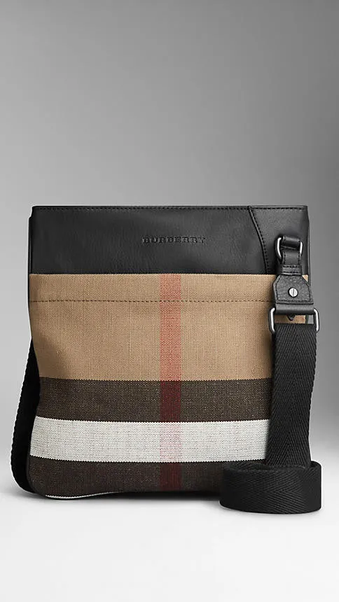 Burberry - Canvas Check Crossbody Bag