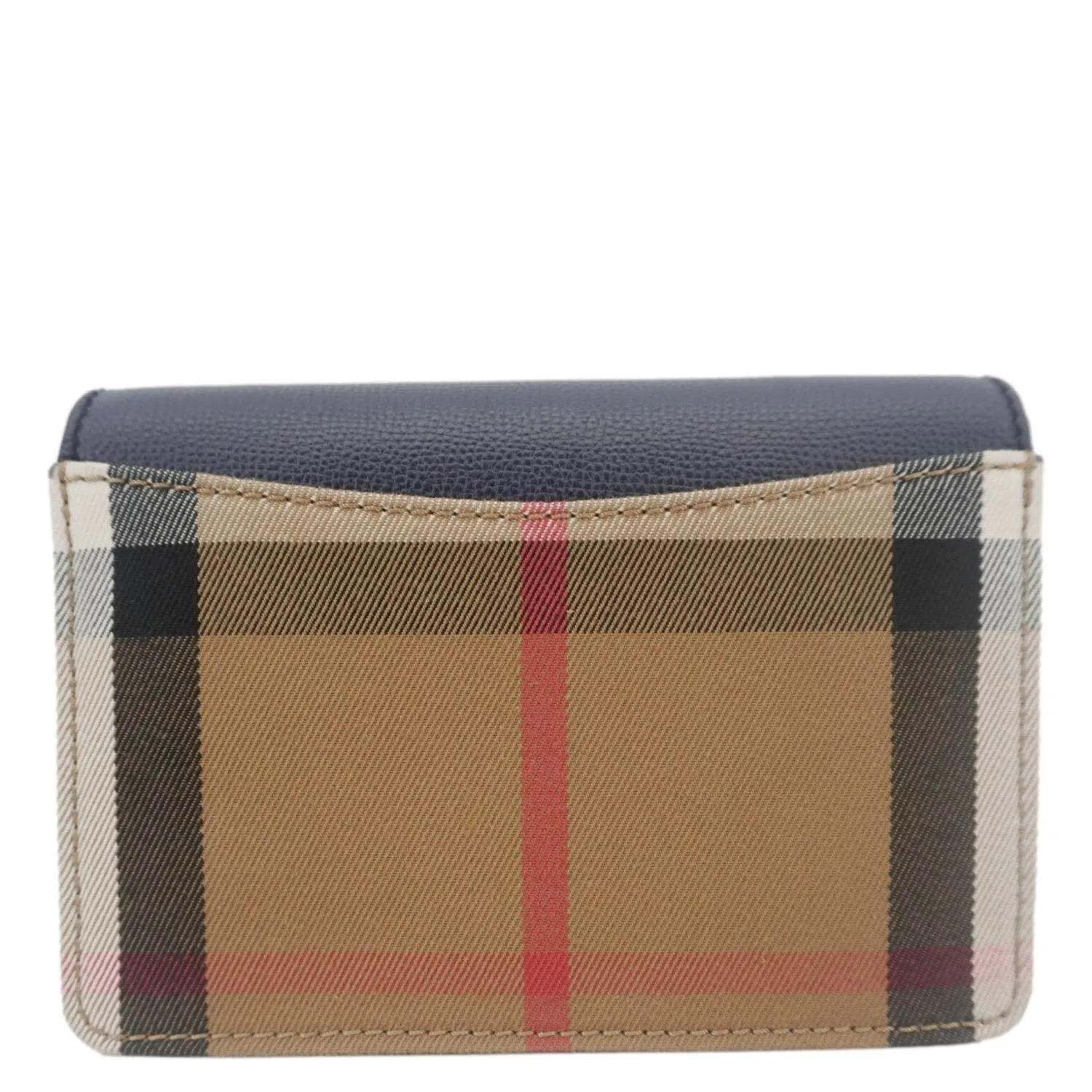 BURBERRY Hampshire Small House Check Crossbody Bag Navy Blue