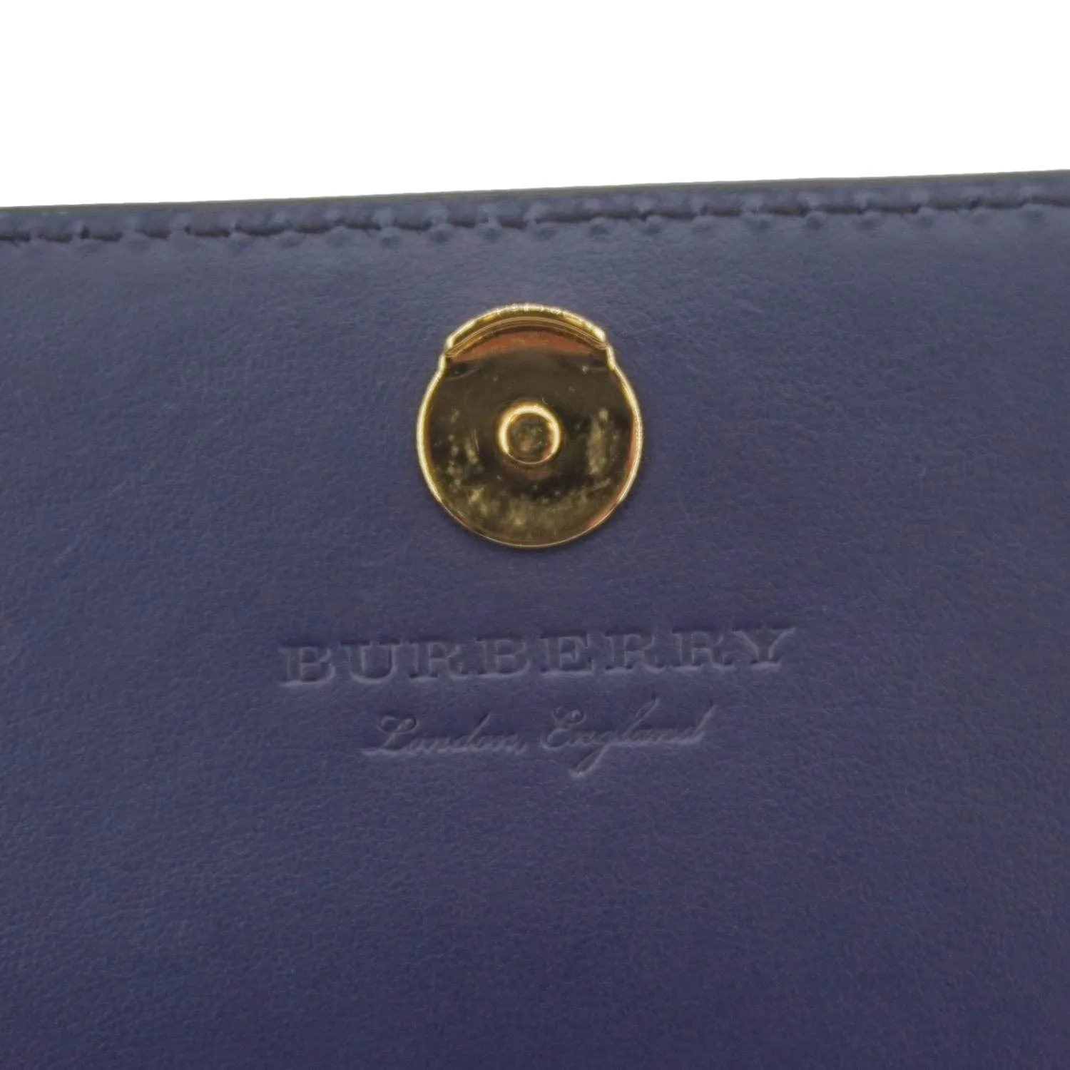 BURBERRY Hampshire Small House Check Crossbody Bag Navy Blue