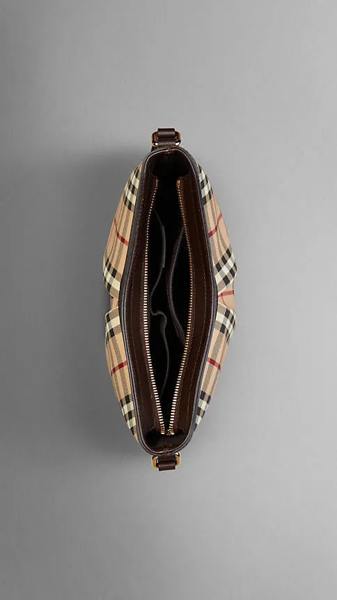 Burberry  - Medium Haymarket Check Crossbody Bag