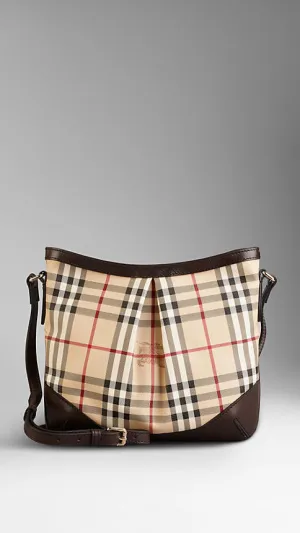 Burberry  - Medium Haymarket Check Crossbody Bag
