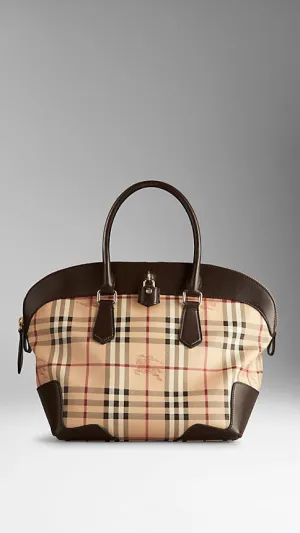Burberry  - Medium Haymarket Check Tote Bag