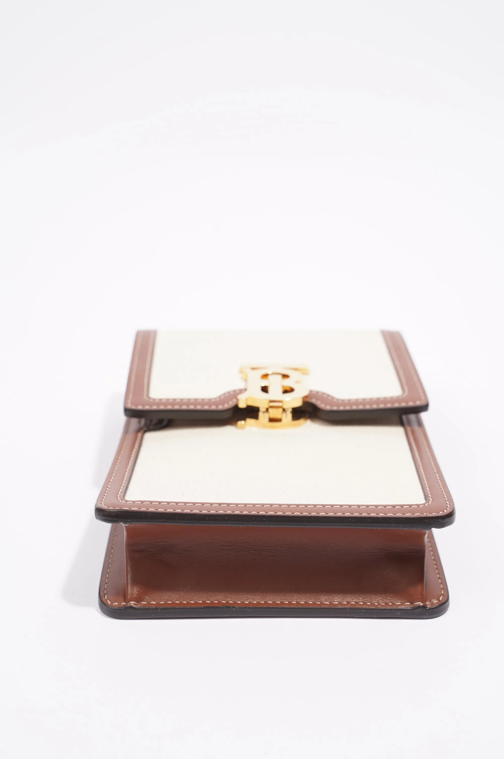 Burberry Robin Crossbody Cream / Brown Canvas / Leather