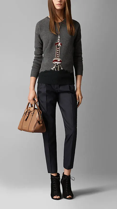 Burberry  - Small Bow Detail Leather Crossbody Bag