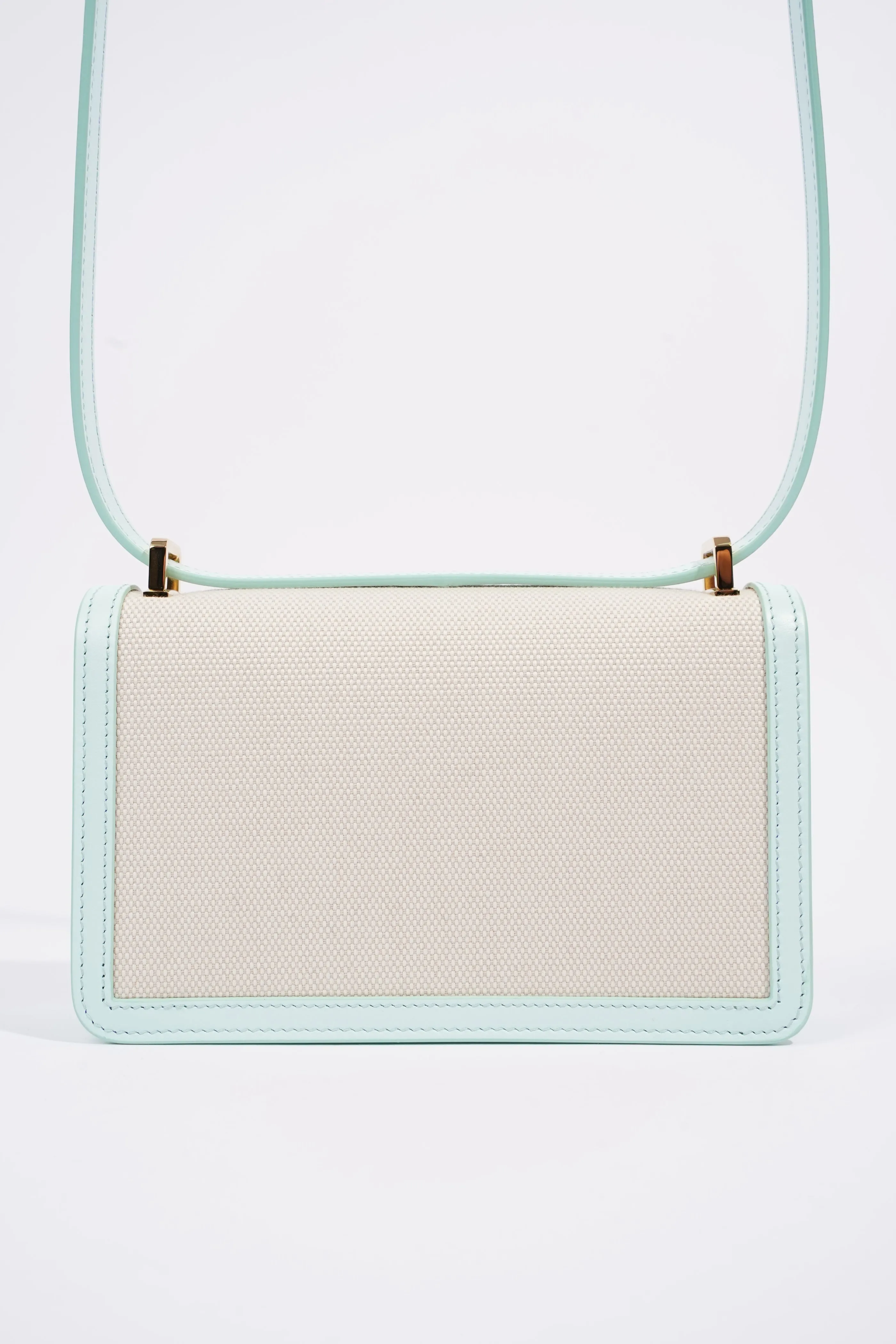 Burberry TB Crossbody Bag Cotton / Canvas White / Blue Mini
